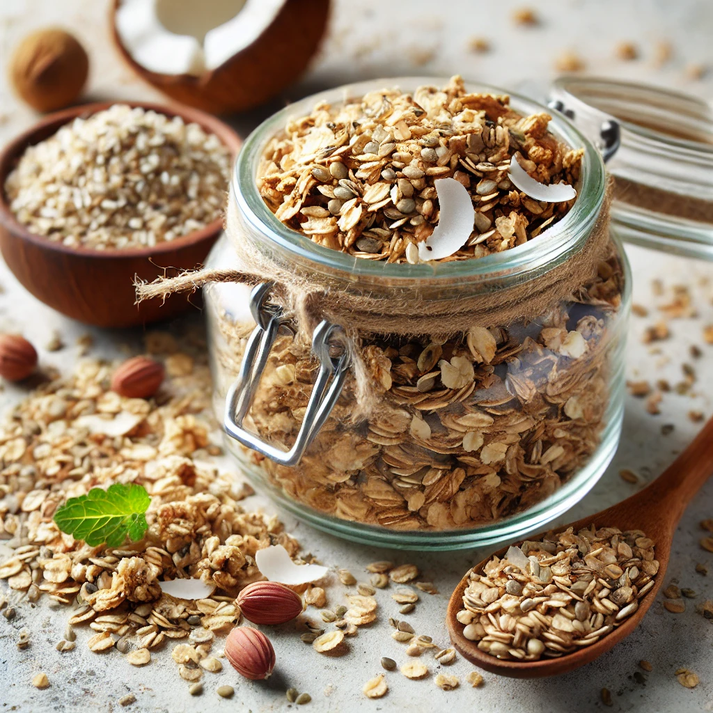 Hanfsamen granola 